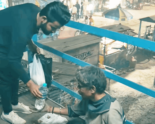 Help Feed a Disabled Man Raiganj Railway Over Bridge